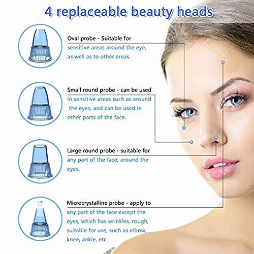 Blackhead Vacuum, 2019 Upgraded Rechargeable Blackhead Vacuum Suction Remover, Professional Portable Pore Vacuum Led Display Electric Pore Suction Vacuum with 4 Beauty Probes for Men for women