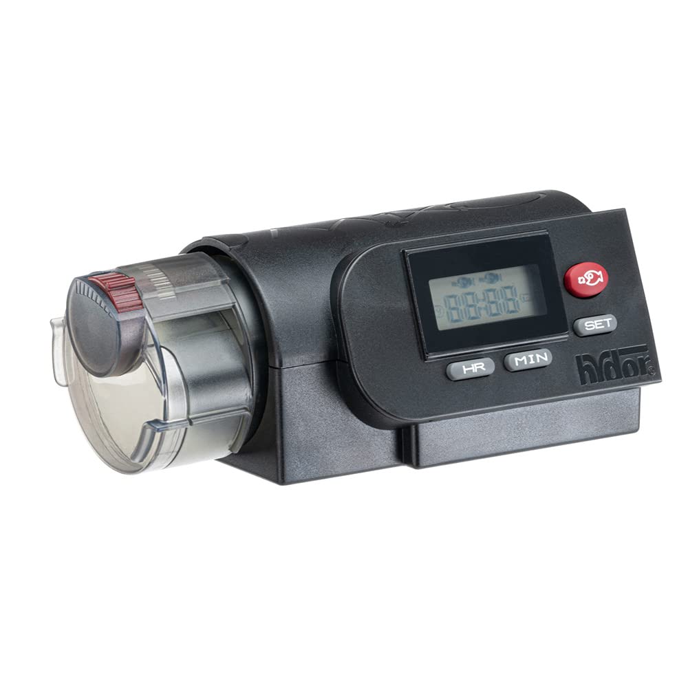 Hydor Automatic Digital Feeder MIXO for Aquariums, Fish Food, 90 ml, Programmable, Max 2 Servings per Day