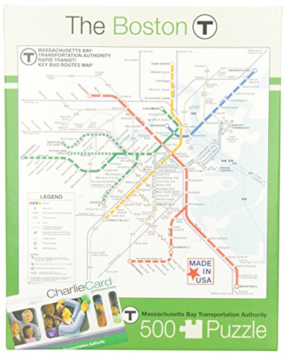 New York Puzzle Company - Boston Transit Boston T - 500 Piece Jigsaw Puzzle