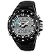 SKMEI 1016 New Sports digital Watch Silicone 50M Waterproof Multifunction Military (Black)