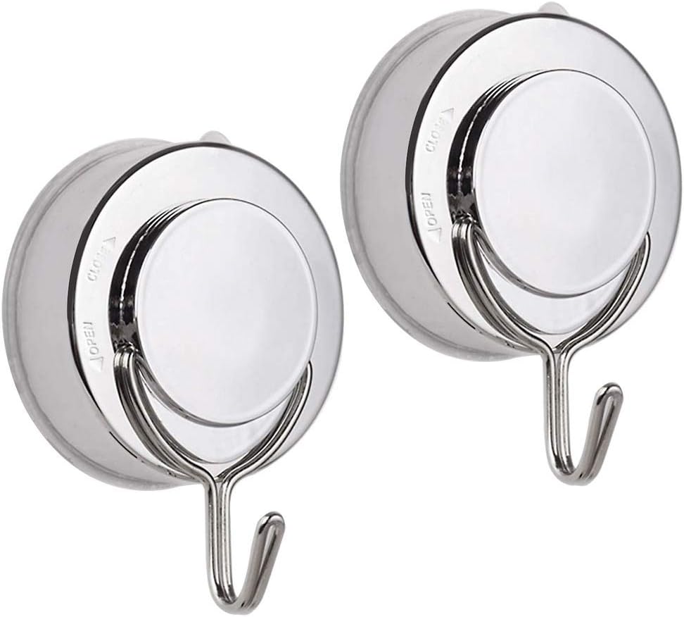 kuou 2 pcs Vacuum Suction Cup Hooks, Towel Suction Hooks Holder