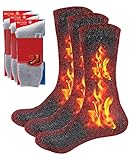 Set of 3 Thermal Socks for Men- Heated Winter Socks for Cold Weather Protection – Warm Insulated Socks for Winter
