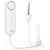 TECKNET Door Alarm for Door Handle, 130dB Door Alarms When Opened &amp; Window Alarms, No-Drill Travel Door Security Device with Lanyard, Door Sensor Alarm for Home, Apartment &amp; Hotel