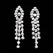 FAYBOX Sparkly Rhinestone Beaded Choker Necklace Earrings Wedding Jewelry Sets
