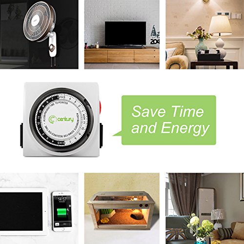 2 Century+Heavy+Mechanical+Timer+Outlet