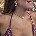 Hongxin Beach Necklace, Boho Silver Shell Necklace Jewelry Women Choker Necklace Collier Beach Sea Maxi Necklace Rope Chain For Women Girl Gift Bohemian Ankle Bracel (A)