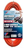 US Wire and Cable 63025 Extension Cord, 25ft, Orange