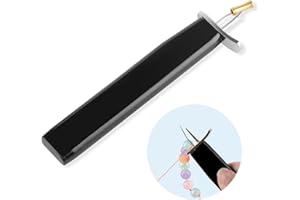 ORNUNIQ Professional Bead Knotting Tool for Secure Knots in Pearl Jewelry Making - Essential Knotting Tool for DIY Pearl Beading - Black