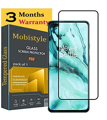 Mobistyle Oneplus nord Tempered Glass Screen Protector {Shatterproof} {6D Toughen} {Case-Friendly} Transparent Tempered
