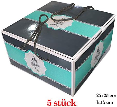 Mytortenland Caja para Tartas con Cuerda, 25 x 25 cm: Amazon.es: Hogar