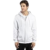 Threadfast Apparel Unisex Fleece Full-Zip Hooded Sweatshirt, White, X-Small