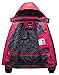 Wantdo Women's Waterproof Mountain Jacket Fleece Windproof Ski Jacket , Large, Rose Red
