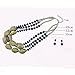 Bocar Multi Layer Necklace for Women Beads Statement Chunky Necklace and Earring Set (NK-10204-blue+Silver Tone)