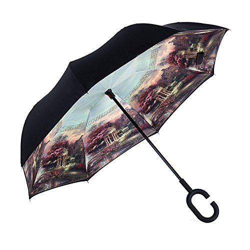 Newsight reverse/inverted double-layer waterproof straight umbrel…