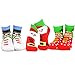 Funny Holiday Novelty Little Kids Boys Girls Crew Socks 3-Pair (3-5 Years, Christmas Faces)