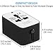 Travel Adapter, Worldwide All in One Universal Power Adapter AC Plug International Wall Charger with Dual USB Charging Ports for USA EU UK AUS European Cell Phone Laptop