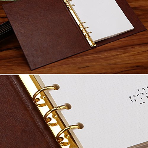 Exttlliy 10Pcs Metal Loose Leaf Binder 3-Ring Binding Spines Combs Calendar Round Circle Notebook Binding Rings (Black, 0.59 Inch Inner Diamater) - Thumbnail 5