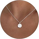 BSGRL Dainty Necklace- Moon Star Softball Bat Cross Bow Cowboy Boot Evil Eye Starfish Sun Infinity Fish Necklace for Women 14K Gold/White Gold Plated