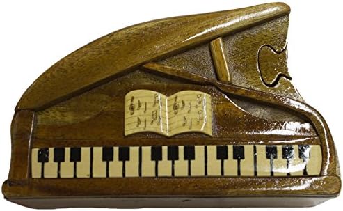 Music Lovers 6.5 Inch Piano Wooden Puzzle Box