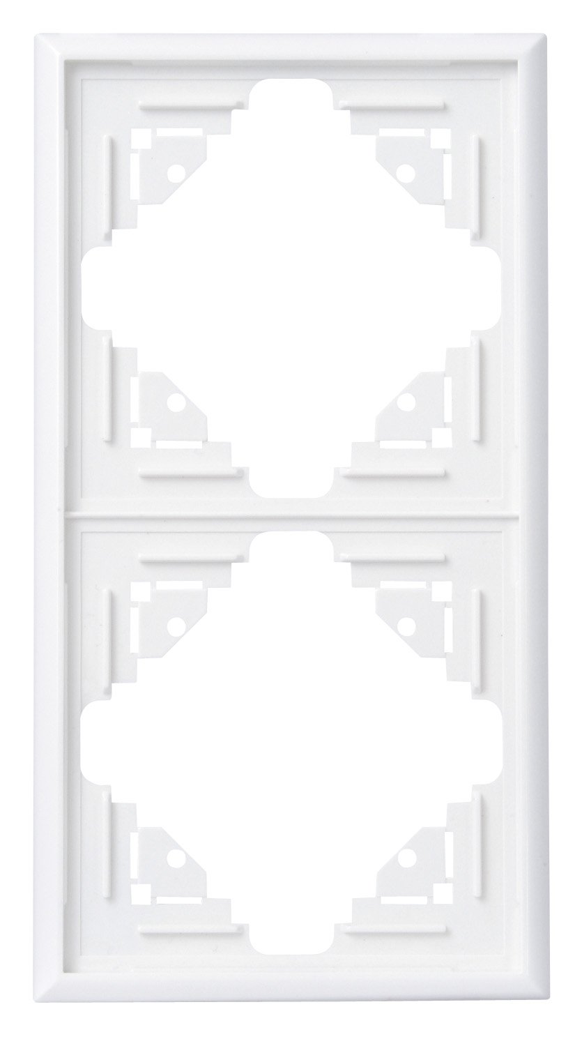 Kopp Malta 309213066 Cover Frame for 2 Sockets for Vertical and Horizontal Mounting – Arctic