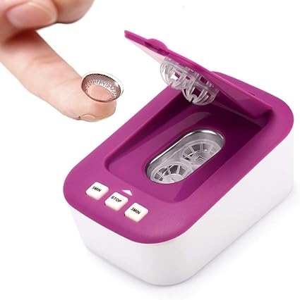 Amazon Co Jp 超音波コンタクトレンズ洗浄機 超音波洗浄機 小さくて 持ち運びに便利です 紫 Newベシオン ホーム キッチン