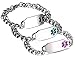 JF.JEWELRY Personalized Customize Stainless Steel Medical Alert ID Awareness Bracelet for Women and Men,5.5-8.5 inches,Free Engraving