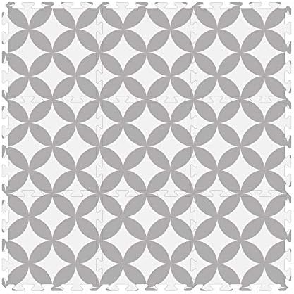 Dooboe Play Mat – Foam Floor Tiles – Play Mats for Infants – Gray Foam Play Mat – Soft, Reusable, Easy to Clean, Non-Toxic