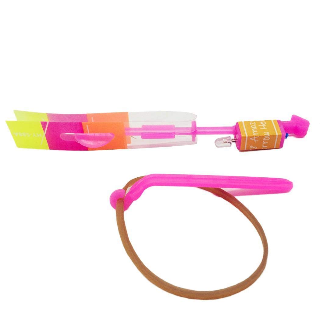 Dickin Kids Toys LED Light Arrow Rocket Helicopter Flying Toy Kids Slingshot Led Helicopters Toy Led Rocket Copters Wrist Watches