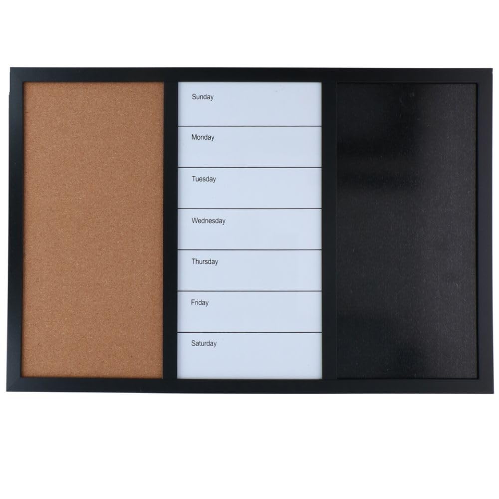 Arti Casa Planning Board Weekly Planner - Chalkboard - Whiteboard with Weekly Schedule - Corkboard - To Do Planner