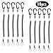 BB Hapeayou Fishing Lanyard (10Pcs) Heavy Duty Retractable Coiled Tether with Carabiner and Split Ring for Pliers, Boating, Tools(Black)