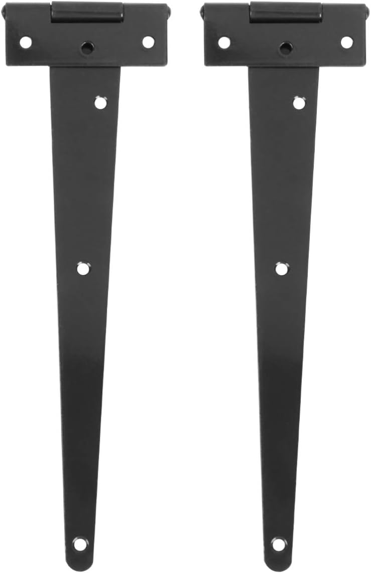 Yarnow 2pcs T Hinges Heavy Duty Hinges Strap Hinges for Storage Shed