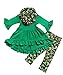 Baby Toddler Little Girls St. Patricks Day Shamrock Clover Outfits - Tunic Leggings Scarf 3-Piece Set…
