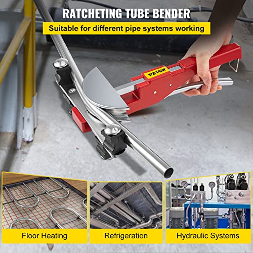 VEVOR Copper Pipe Bender, 7 Dies Ratcheting Tube Bender, 1/47/8 in