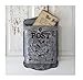 Rustic Galvanized Metal Post Mailbox - Country Style