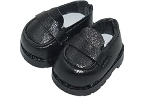 JOJEDOMO Compatible with Labubu Doll Shoes for 17cm Doll,Shoes Used for Labubu Accessories (A-Black)