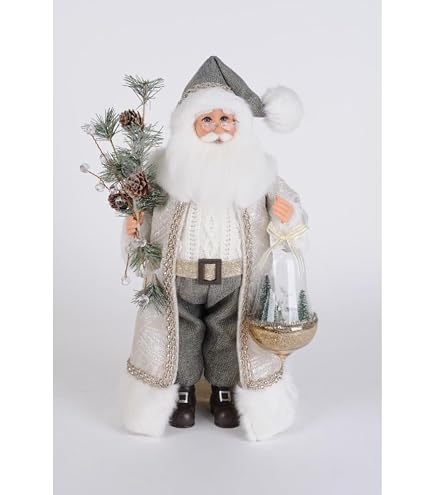 Karen Didion Decorazione Natalizia - Spuntino Di Mezzanotte Con Vino Santa, Babbo Natale Con Bicchiere, Dipinto A Mano, Per Camini E Scaffali - 2