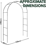 Garden Mile Garden Arch 2.4m Heavy Duty Steel Arbour Frame view 2
