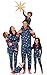PajamaGram Matching Christmas PJs for Family, Christmas Lights, Womens XS / 2-4 Blue
