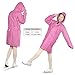 Zicac Women's Polka Dots Raincoat Belted Rain Jacket (One size, Magenta)