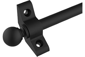 BOTOOT Stair rods for Carpets up to 28/32/36 inches Width Minimalist Style Stair Carpet Runner Rod Set with Spherical Finial and Brackets Easy Install to Secure Stair Carpet (10 Pack, Black 32 inches)