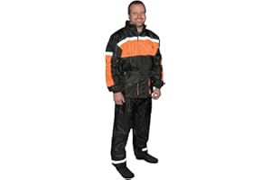 Fulmer Men's 452 Legacy Rainsuit - Black/Orange, X-Large