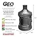 GEO 1 Gallon (128oz) BPA Free Reusable Leak-Proof Drinking Water Bottle w/48mm Screw Cap (Black)