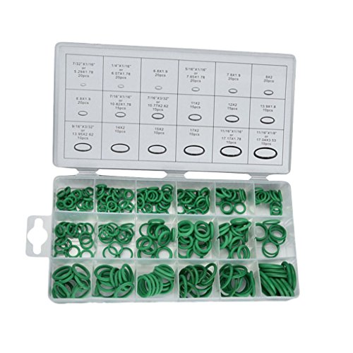 Firiodr 270Pcs Silicone O Ring Oring Repair Fix Nitrile Rubber Flat Seal Plumbing Gasket Garage Assortment Kit