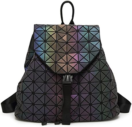 DHFUD，Geometric Luminous Diamond Laser Sequins Backpack