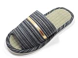KNP21301T-Mens Strip Indoor Tatami Bamboo Slippers Available three colors and four sizes