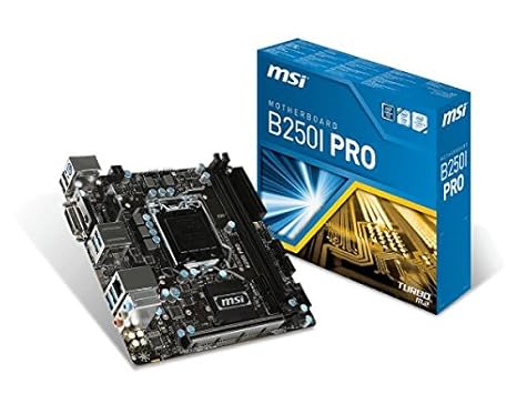 MSI B250I Pro LGA 1151 DDR4 HDMI,DVI 1x M.2 & 6x USB 3.1 Gen1 ITX Mainboard