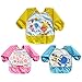 Baby Bibs with Sleeves, Waterproof 3 Pack Unisex Baby Waterproof Long Sleeved Bibs for 6-month Infants to 3-year-old Toddlers (Under 20kg)