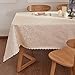 HENLY Rectangular Tablecloths Easy Care Dinning Table Cover Waterproof Oil-Proof Spill-Proof Durable Tablecloth (Beige (pu), 60