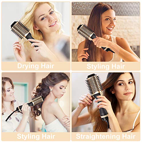 Necmuaih Hair Dryer Brush, Hair Dryer & Volumizer Negative Ionic Hot