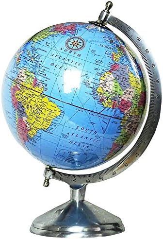 entice selections Globe Of The World - Educational Laminated Hand Made Globe - 8 Inch